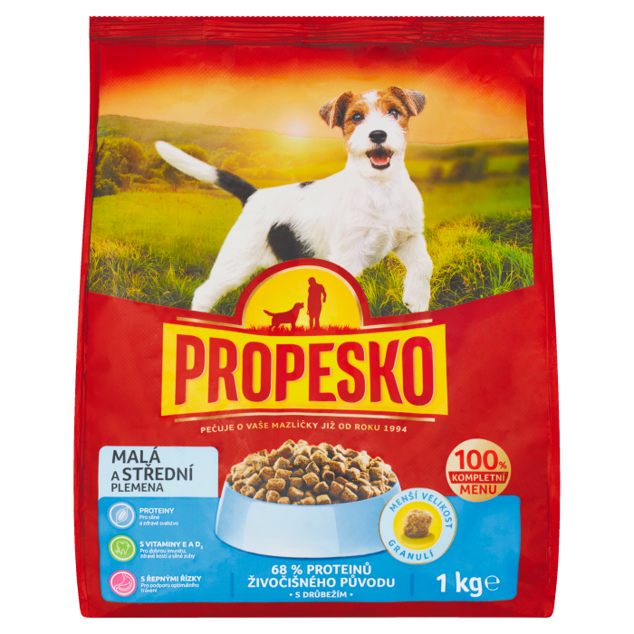 Propesko 1kg granule pes pro malá a střední plemena