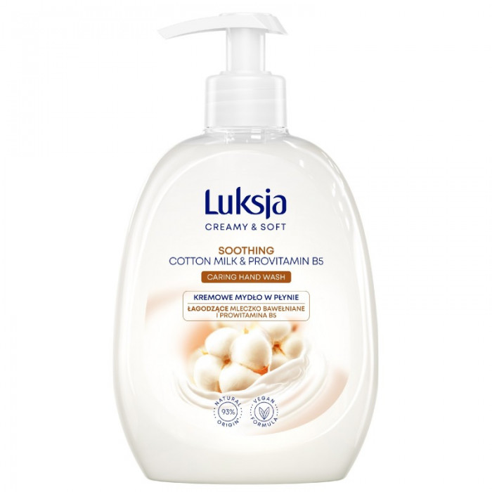 Luksja tekuté mýdlo Cotton Milk & Provitamin B5 500ml