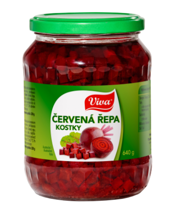 Viva - Červená řepa kostky 640g