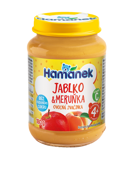 Hamánek Jablko & Meruňka ovocná svačinka 180g