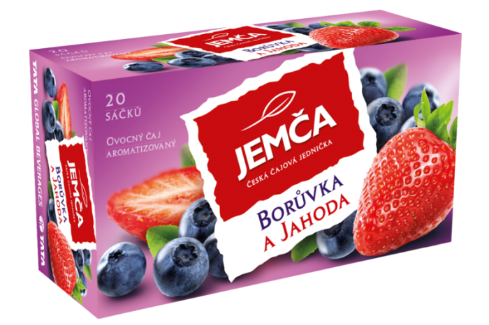 Jemča Ovocné čaje - Borůvka a jahoda 40g