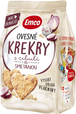 Emco - Ovesné krekry se semínky, cibulí a smetanou 100g