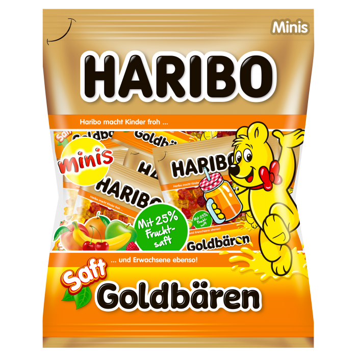 Haribo 220g Goldbären Saft Mini želé medvídci s ovocnými příchutěmi