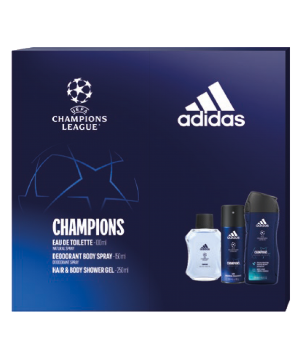 ADIDAS Kazeta UEFA III EDT 100ml + Deo 150ml + SG 250ml