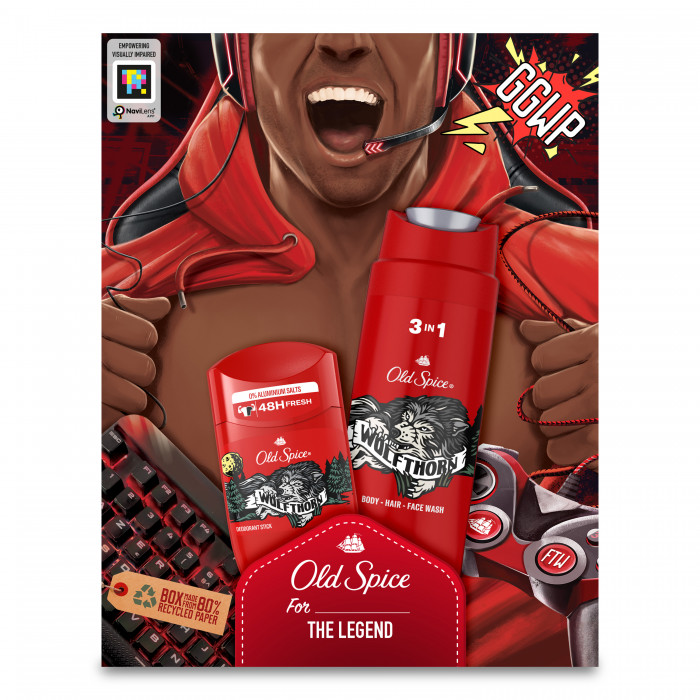 Old Spice kazeta Wolfthorn SG 250ml + Deodorant tuhý 50ml