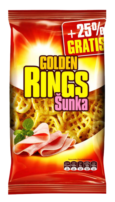 Golden Rings šunka – 80g + 25% gratis