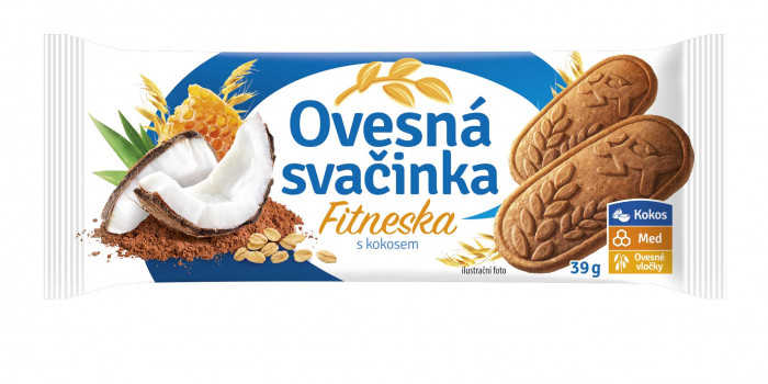 Ovesná svačinka FITNESKA - s kokosem 39g