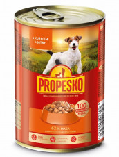 Propesko 415g kousky pes kuře játra omáčka