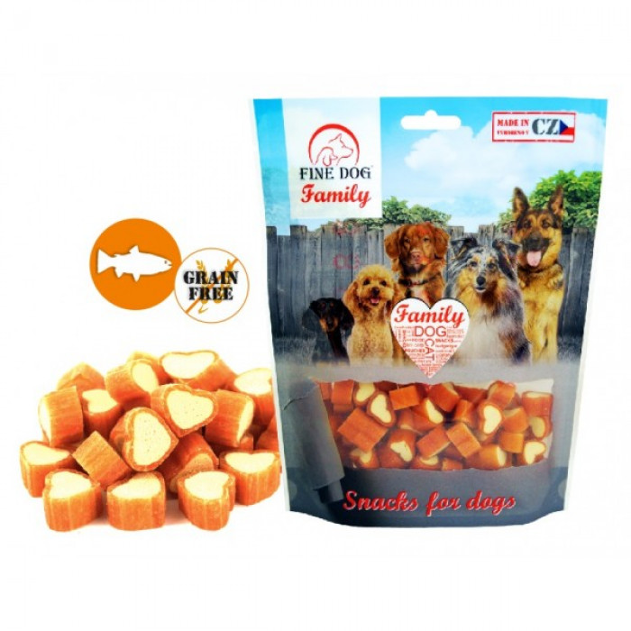 FINE DOG Family - LOSOSOVÁ srdíčka 200g