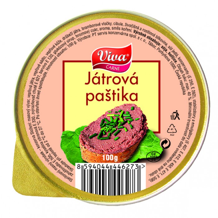 Viva Paštika - Játrová paštika 100g