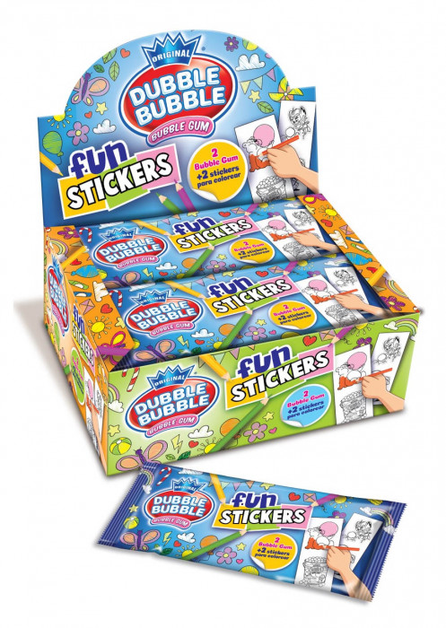 Dubble Bubble Fun Stickers 8g