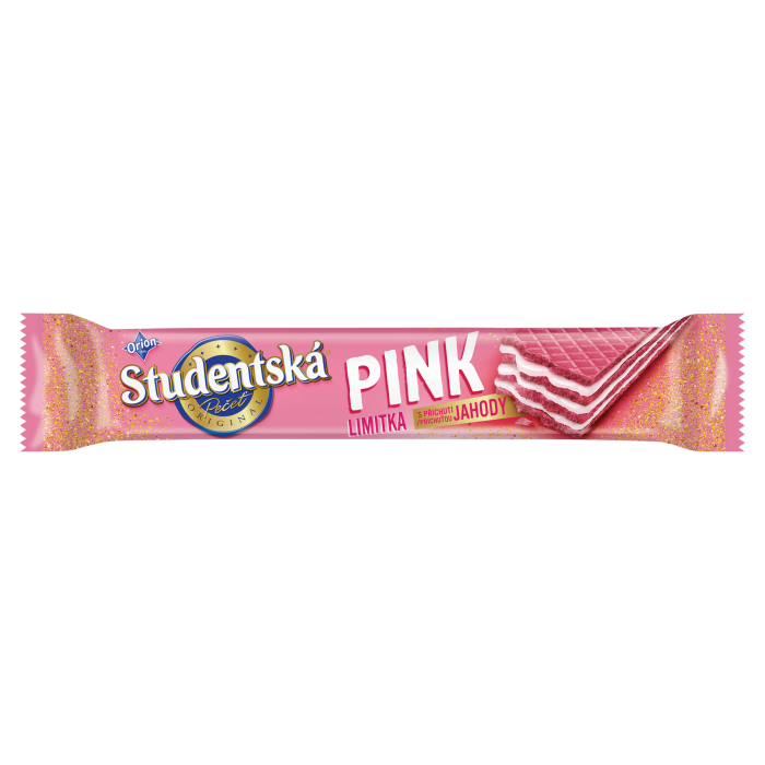 Studentská Pečeť wafer - PINK příchuť Jahoda 37g