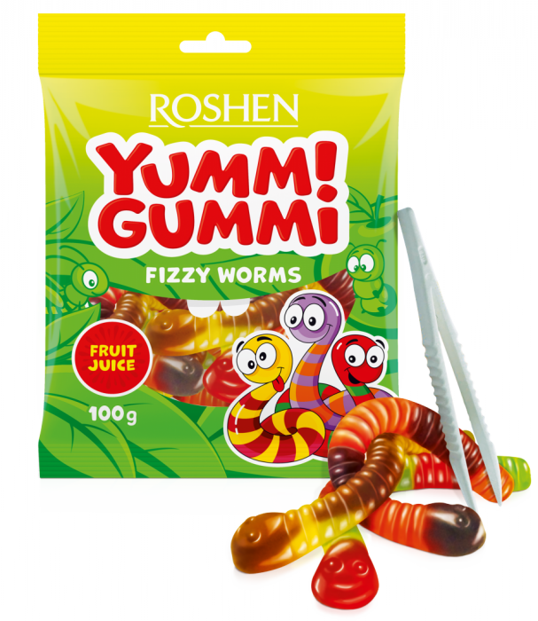 ROSHEN Yummi Gummi - Fizzy Worms 70g