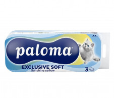 Paloma 3 vrstvý Toaletní papír Žlutý