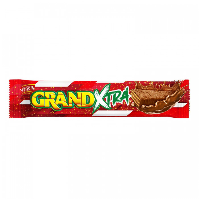 Grand Xtra kakaové vafle - tmavé poleva 65g