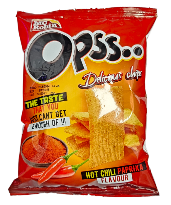 McRobin Opss chipsy s příchutí Chili Paprika 35g