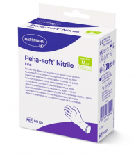 Peha-Soft Nitrile, jednorázové vyšetřovací rukavice bez pudru - M