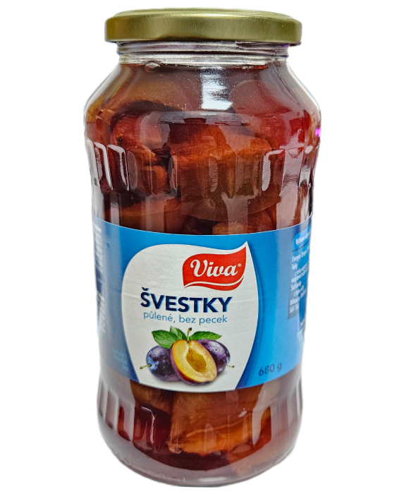 Viva - Švestky půlené 680g