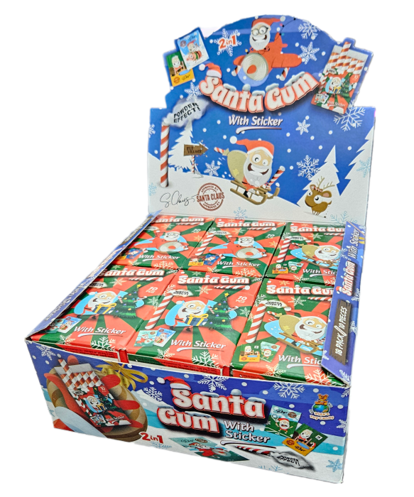 Bubble Gum Santa Gum sticker 35g