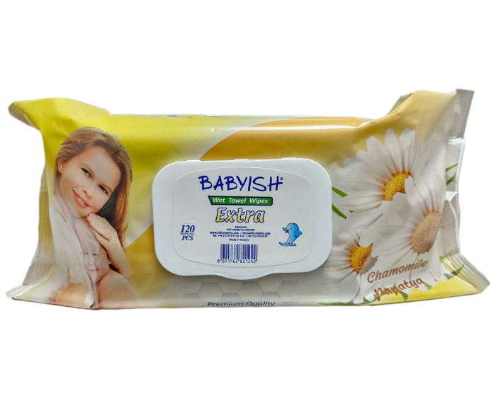 Babyish Extra vlhčené ubrousky 120ks Chamomile