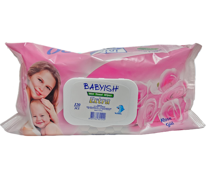 Babyish Extra vlhčené ubrousky 120ks Rose