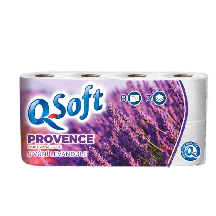 Q Soft Toaletní papír 3 vrstvý 8ks Levandule