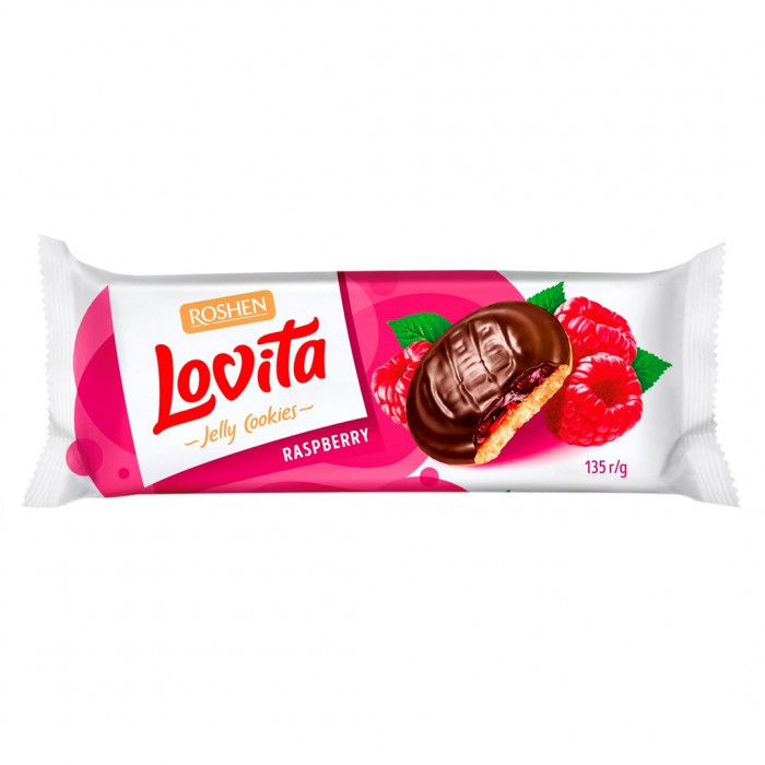 ROSHEN Lovita - piškoty v čokoládě Malina