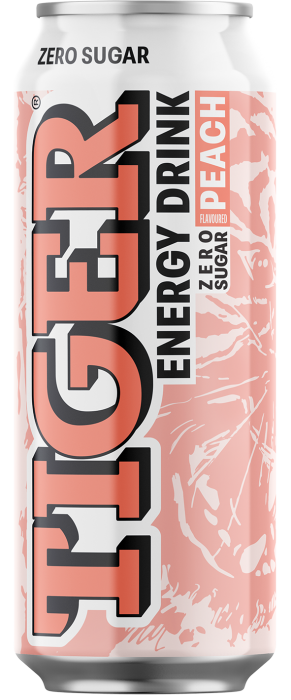 TIGER 0,5l ZERO - Peach energy drink