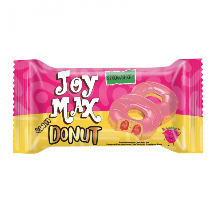 Joy Max Twin Donut - Jahoda 40g