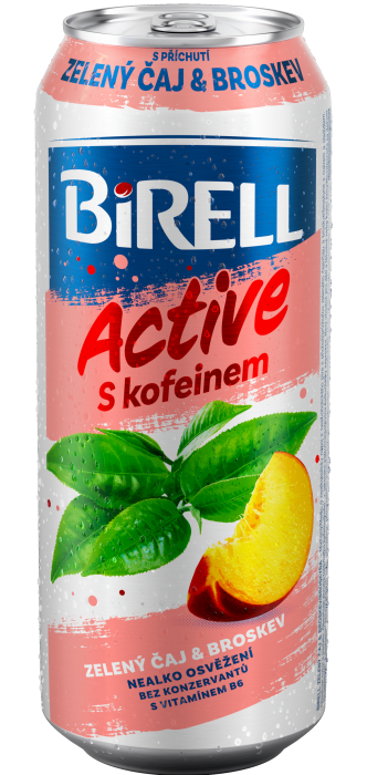 Birell Active - Zelený čaj & Broskev 500ml