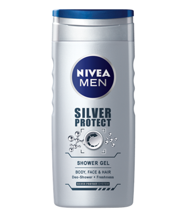 Nivea MEN Sprchový Gel 250ml Silver Protect