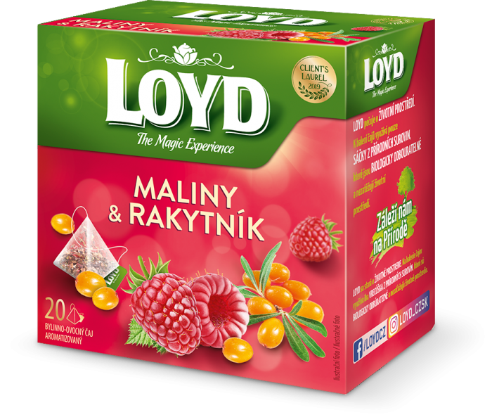 Loyd Pyramida Malina/Rakytník 20x2g