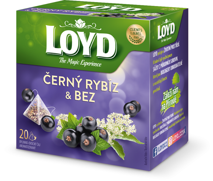 Loyd Pyramida Černý Rybíz&Bez 20x2g