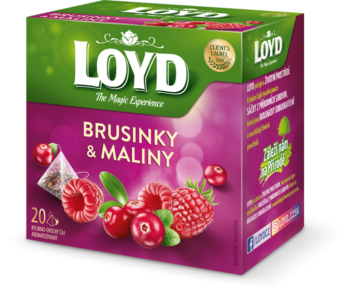 Loyd Pyramida Brusinky & Maliny 20x2g