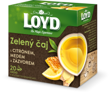 Loyd pyramida Zelený čaj s citrónem, medem a Zázvorem 20x2g