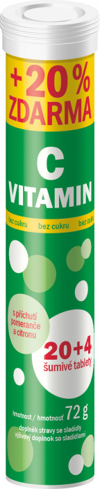 VITAR Šumivé tablety "bez Cukru" 72g Vitamín C