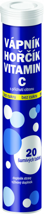 VITAR Šumivé tablety "bez Cukru" 72g Vápník + Hořčík + Vitamín C