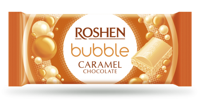 ROSHEN - Bubblové Karamel Čokoláda 85g